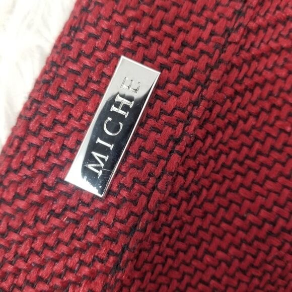 BURGANDY MICHE TOTE/SHOULDER BAG. - Picture 3 of 13